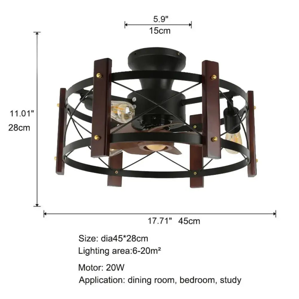 Industrial Ceiling Fan Light | Dining Room Home Lighting
