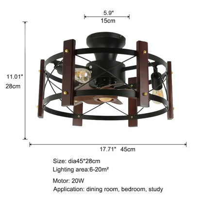 Industrial Ceiling Fan Light | Dining Room Home Lighting