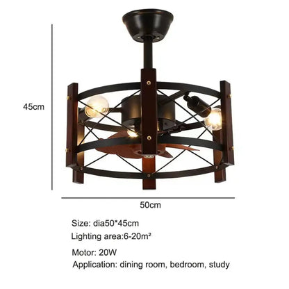 Industrial Ceiling Fan Light | Dining Room Home Lighting