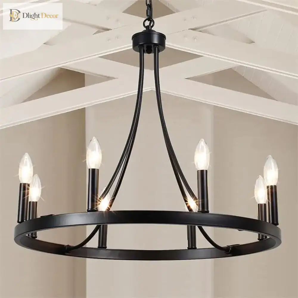 Ivy Wrought Iron Chandelier | Modern Dining Room Lighting