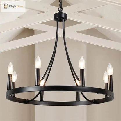 Ivy Wrought Iron Chandelier | Modern Dining Room Lighting