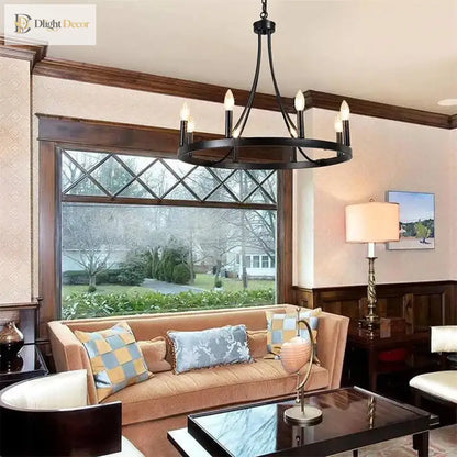 Ivy Wrought Iron Chandelier | Modern Dining Room Lighting