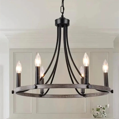 Ivy Wrought Iron Chandelier | Modern Dining Room Lighting