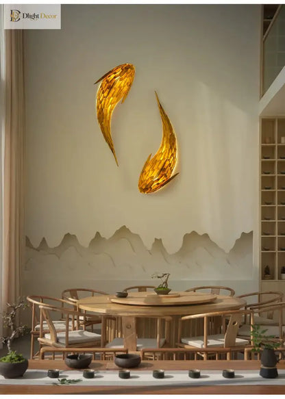 Japanese LED Wall Art Light | Modern Interior Lighting