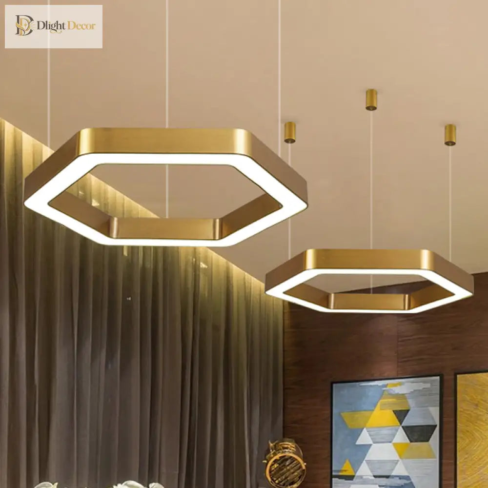 Jordyn Modern Gold Pendant Light | Dining Room Lighting
