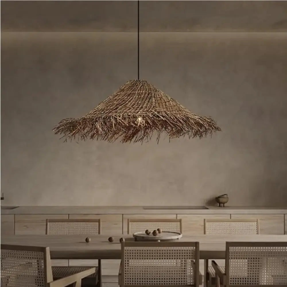 Kaia Rattan Pendant Light | Modern Dining Room Lighting