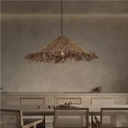 Kaia Rattan Pendant Light | Modern Dining Room Lighting