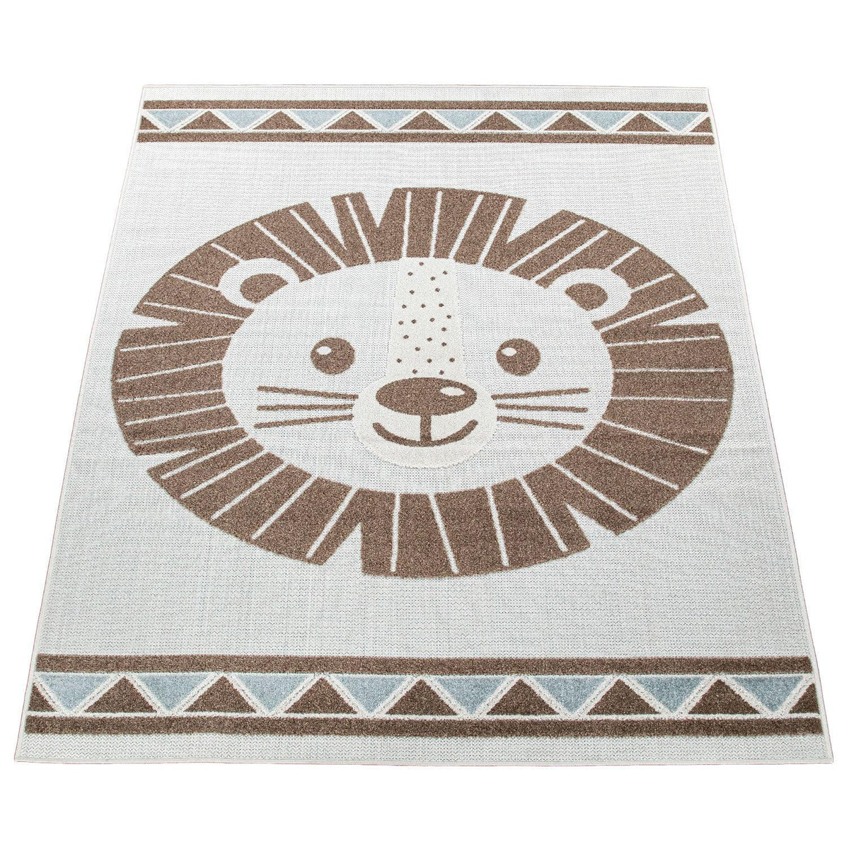 Kids Rug Tweet Happy Lion Play-Mat in Beige