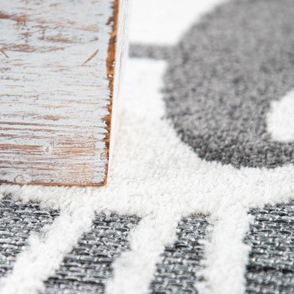 Kids Rug Tweet Happy Lion Play-Mat in Mottled Grey