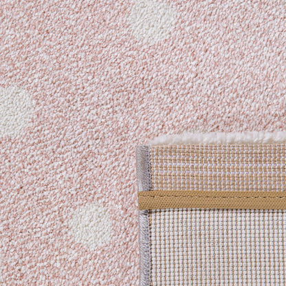 Kids Rug Cosmo Checkered with Rainbows &amp; Hearts - Pink White