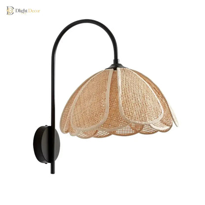 Korean Rattan Wall Sconce | Bedroom &amp; Bedside Lighting