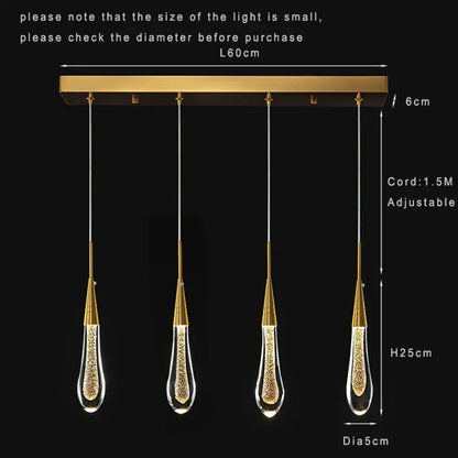 Lamp LED Modern Chandelier | Kitchen Island Home Lighting