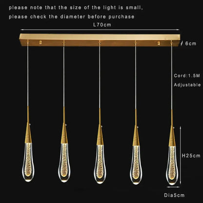 Lamp LED Modern Chandelier | Kitchen Island Home Lighting