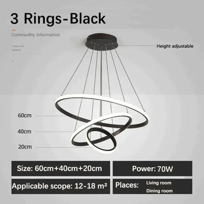 Laya Minimalist Chandelier | Modern Dining Room Lighting