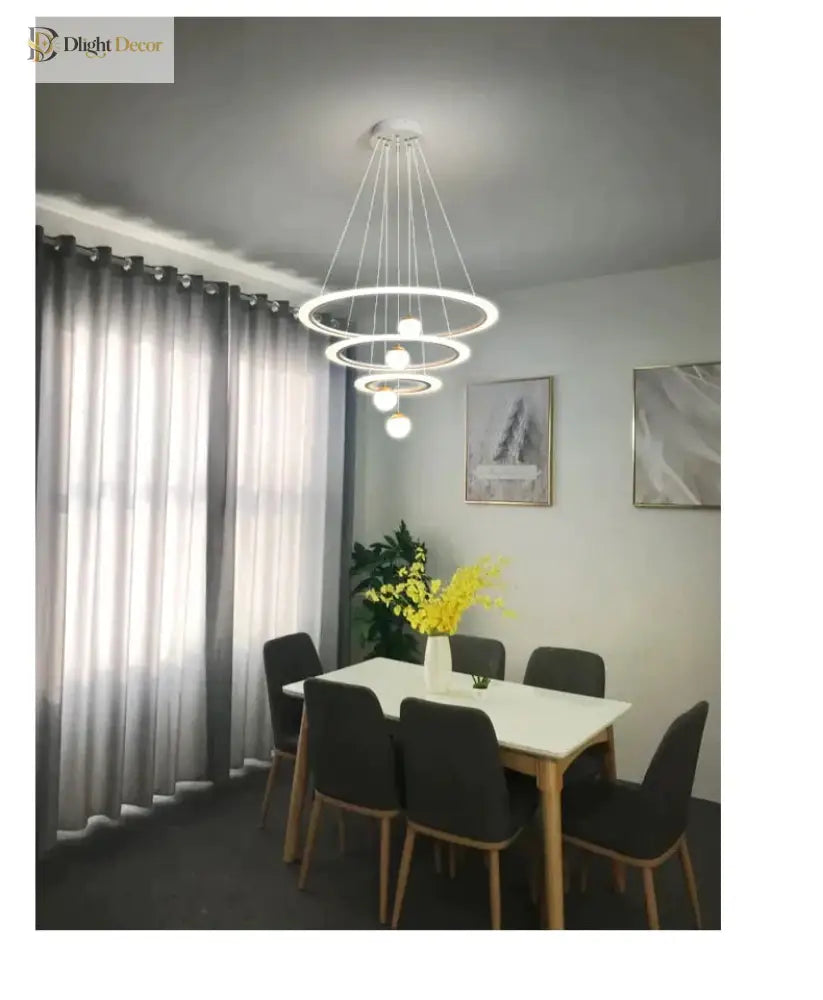 Laya Minimalist Chandelier | Modern Dining Room Lighting
