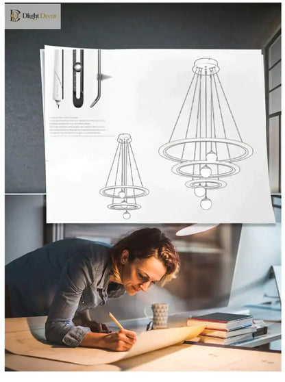 Laya Minimalist Chandelier | Modern Dining Room Lighting