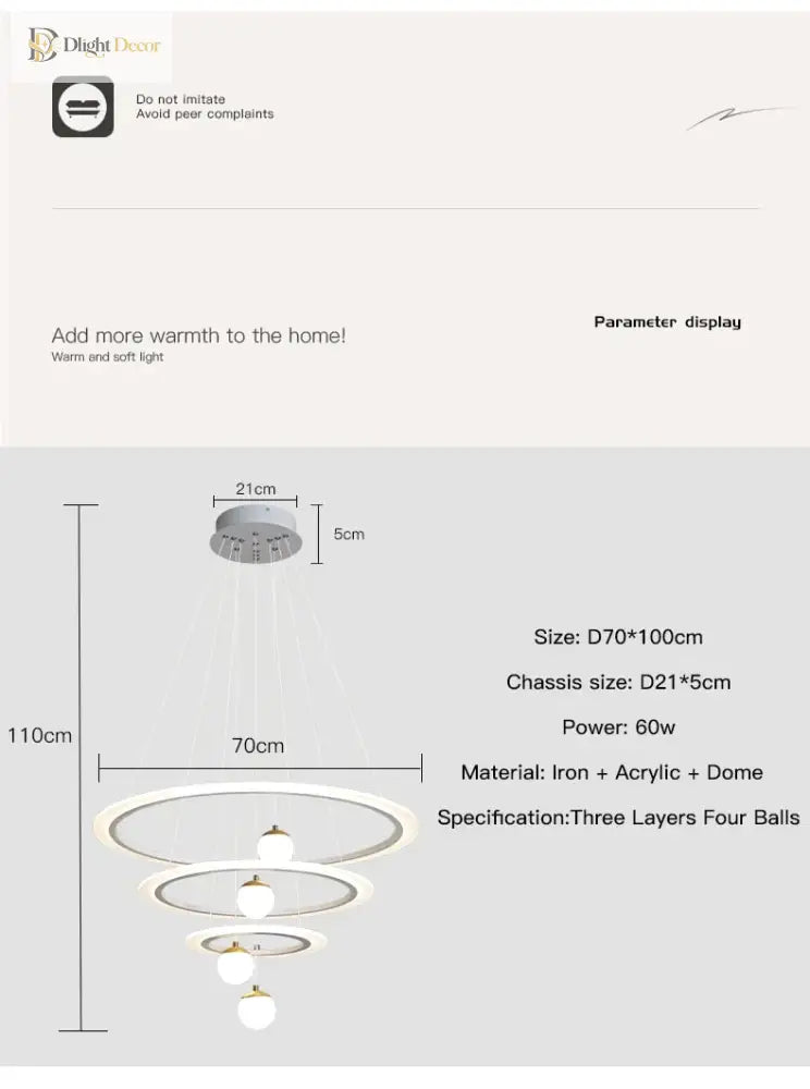 Laya Minimalist Chandelier | Modern Dining Room Lighting