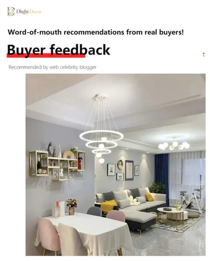 Laya Minimalist Chandelier | Modern Dining Room Lighting