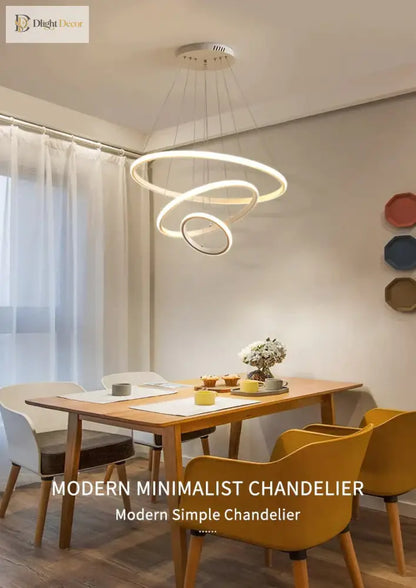 Laya Minimalist Chandelier | Modern Dining Room Lighting