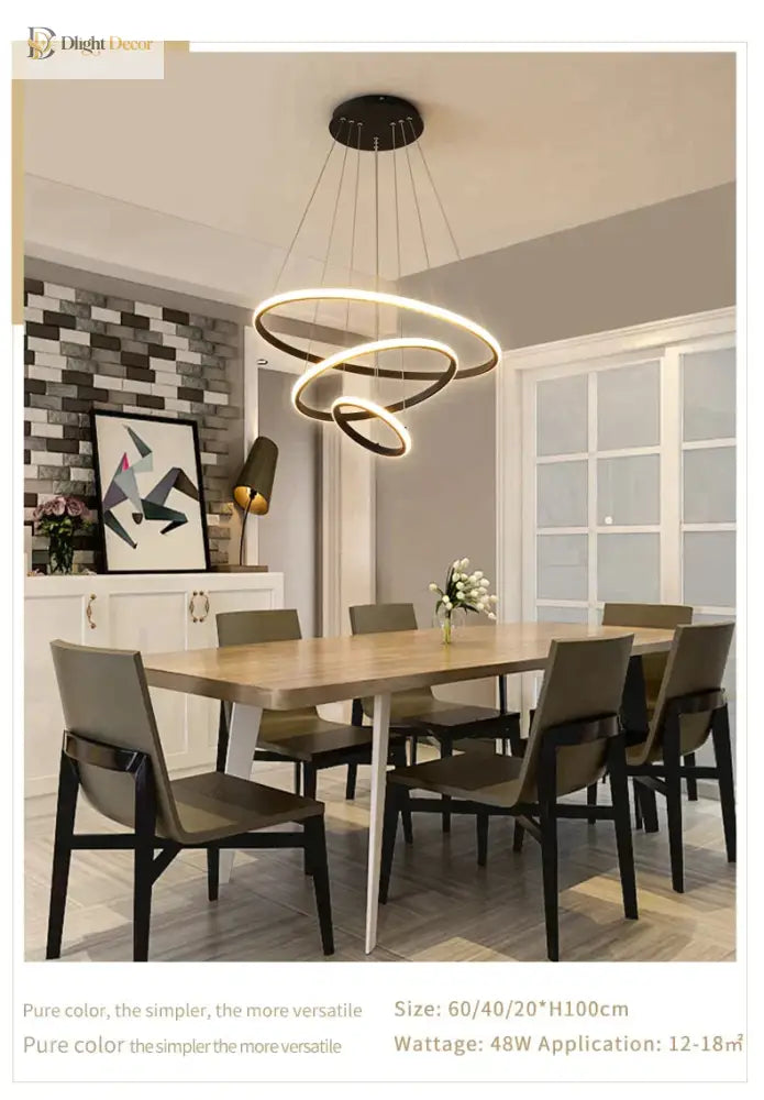 Laya Minimalist Chandelier | Modern Dining Room Lighting