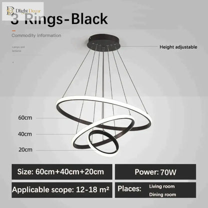 Laya Minimalist Chandelier | Modern Dining Room Lighting