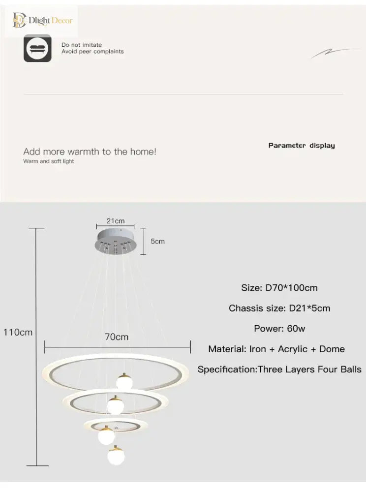 Laya Minimalist Chandelier | Modern Dining Room Lighting
