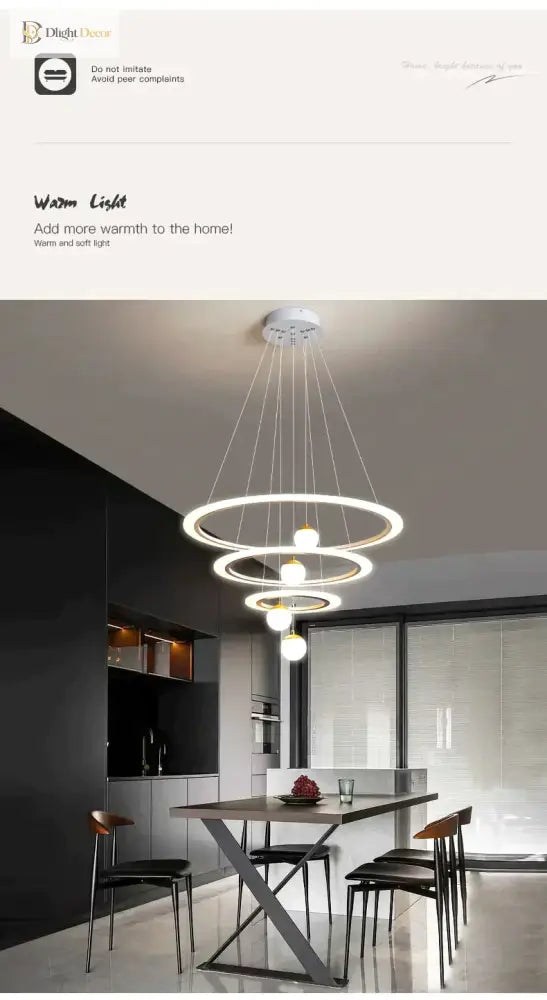 Laya Minimalist Chandelier | Modern Dining Room Lighting