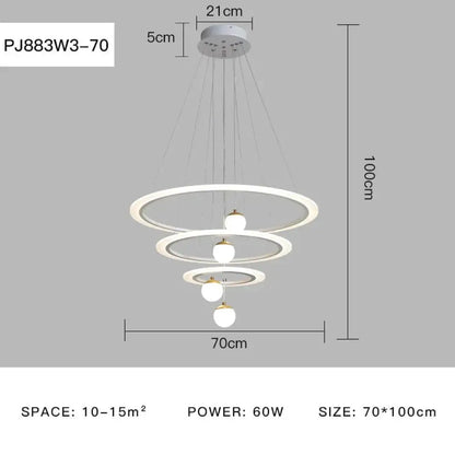 Laya Minimalist Chandelier | Modern Dining Room Lighting