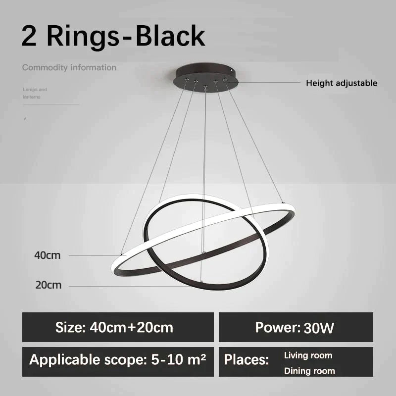 Laya Minimalist Chandelier | Modern Dining Room Lighting