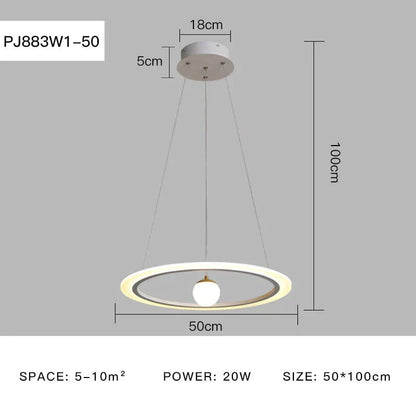 Laya Minimalist Chandelier | Modern Dining Room Lighting