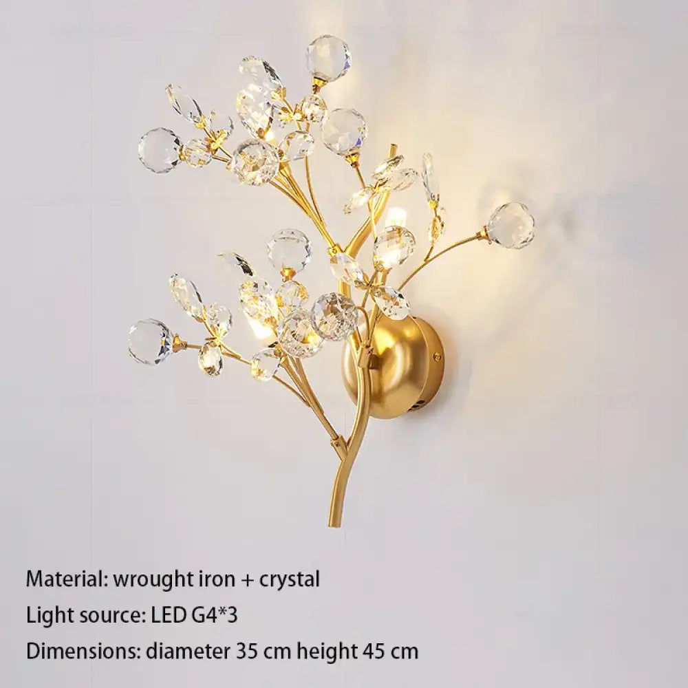Layla Crystal Wall Sconce | Bedroom &amp; Hallway Lighting
