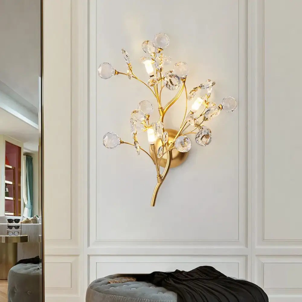 Layla Crystal Wall Sconce | Bedroom &amp; Hallway Lighting