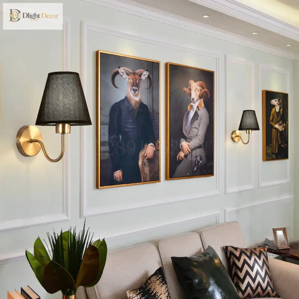 LED American Fabric Wall Sconce | Modern Bedroom Lighting