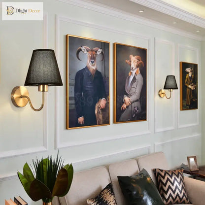 LED American Fabric Wall Sconce | Modern Bedroom Lighting