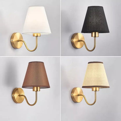 LED American Fabric Wall Sconce | Modern Bedroom Lighting