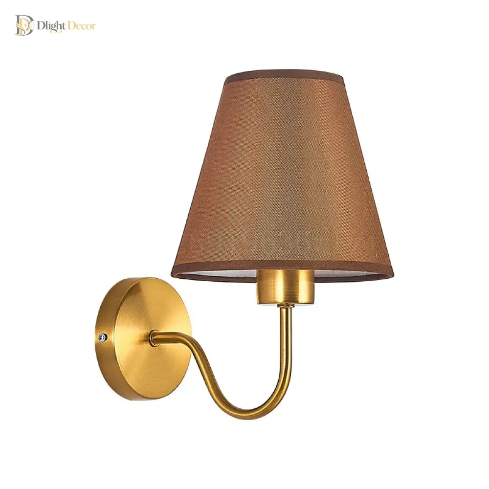 LED American Fabric Wall Sconce | Modern Bedroom Lighting