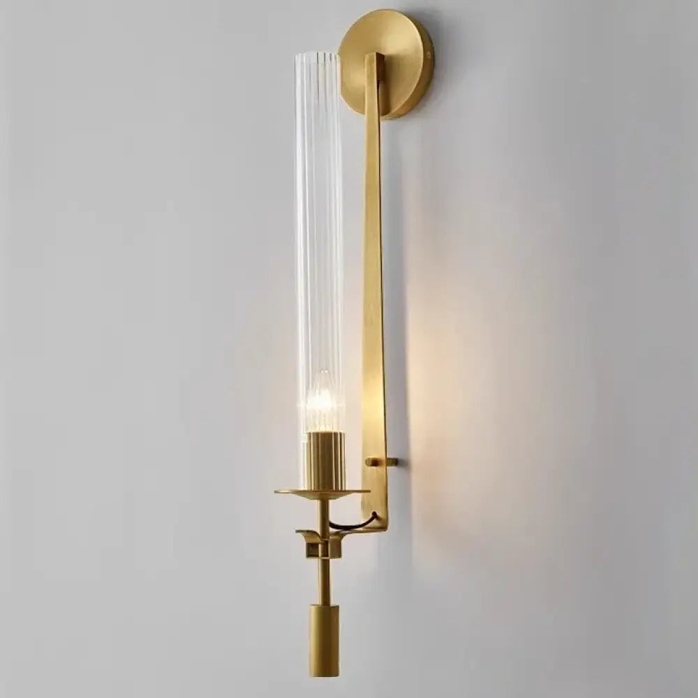 LED Brass Wall Sconce | Bedroom &amp; Bedside Lighting