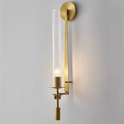 LED Brass Wall Sconce | Bedroom &amp; Bedside Lighting