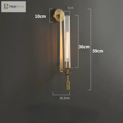 LED Brass Wall Sconce | Bedroom &amp; Bedside Lighting