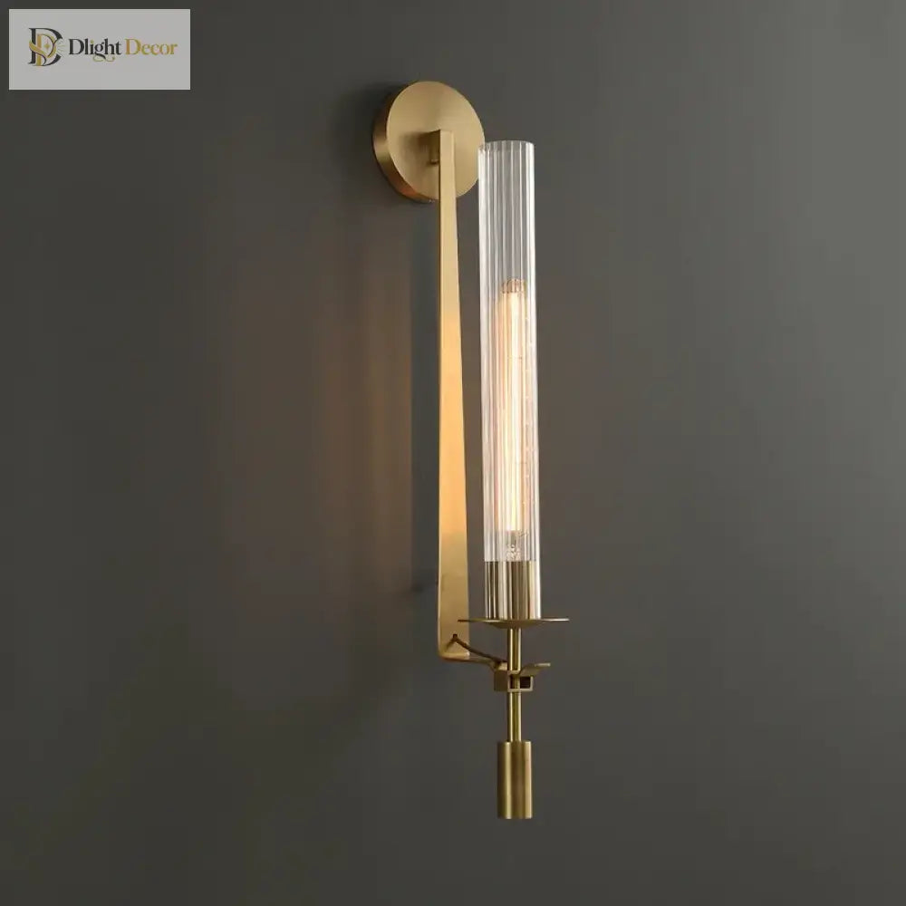 LED Brass Wall Sconce | Bedroom &amp; Bedside Lighting
