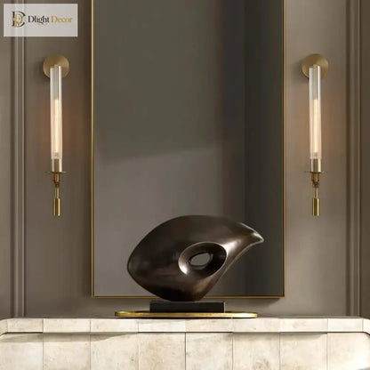 LED Brass Wall Sconce | Bedroom &amp; Bedside Lighting