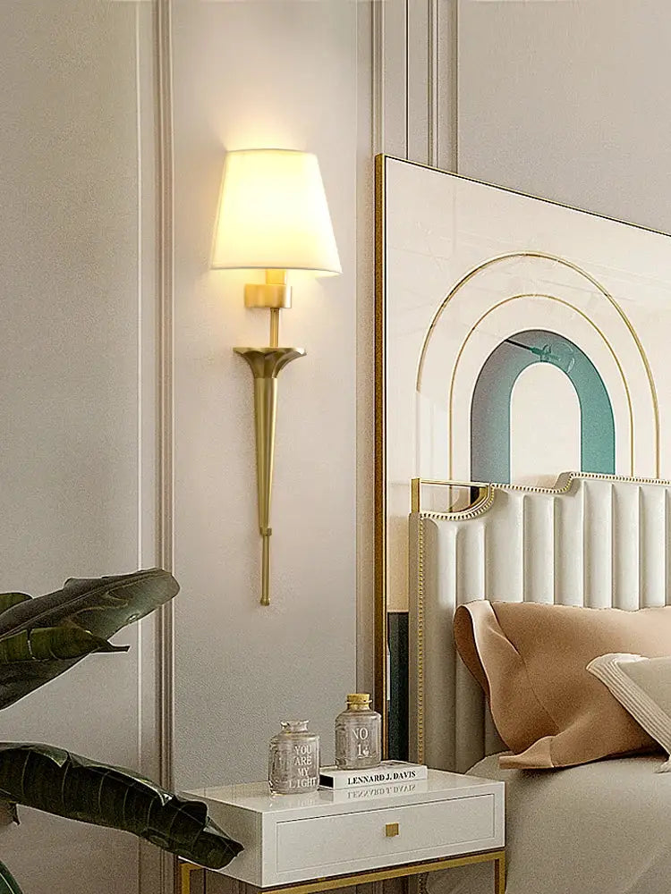 LED Copper Wall Sconce | Bedroom &amp; Bedside Lighting