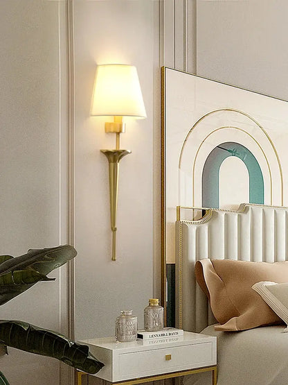 LED Copper Wall Sconce | Bedroom &amp; Bedside Lighting