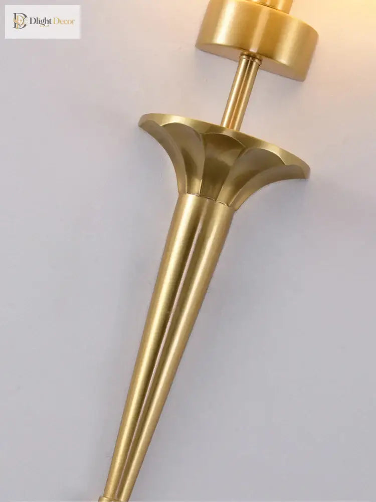 LED Copper Wall Sconce | Bedroom &amp; Bedside Lighting