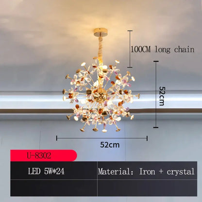 LED Crystal Chandelier | Modern Dining Room Lighting