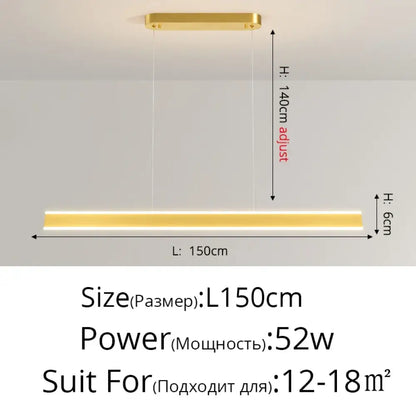 LED Minimalist Chandelier | Dining Room Home Lighting