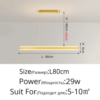 LED Minimalist Chandelier | Dining Room Home Lighting