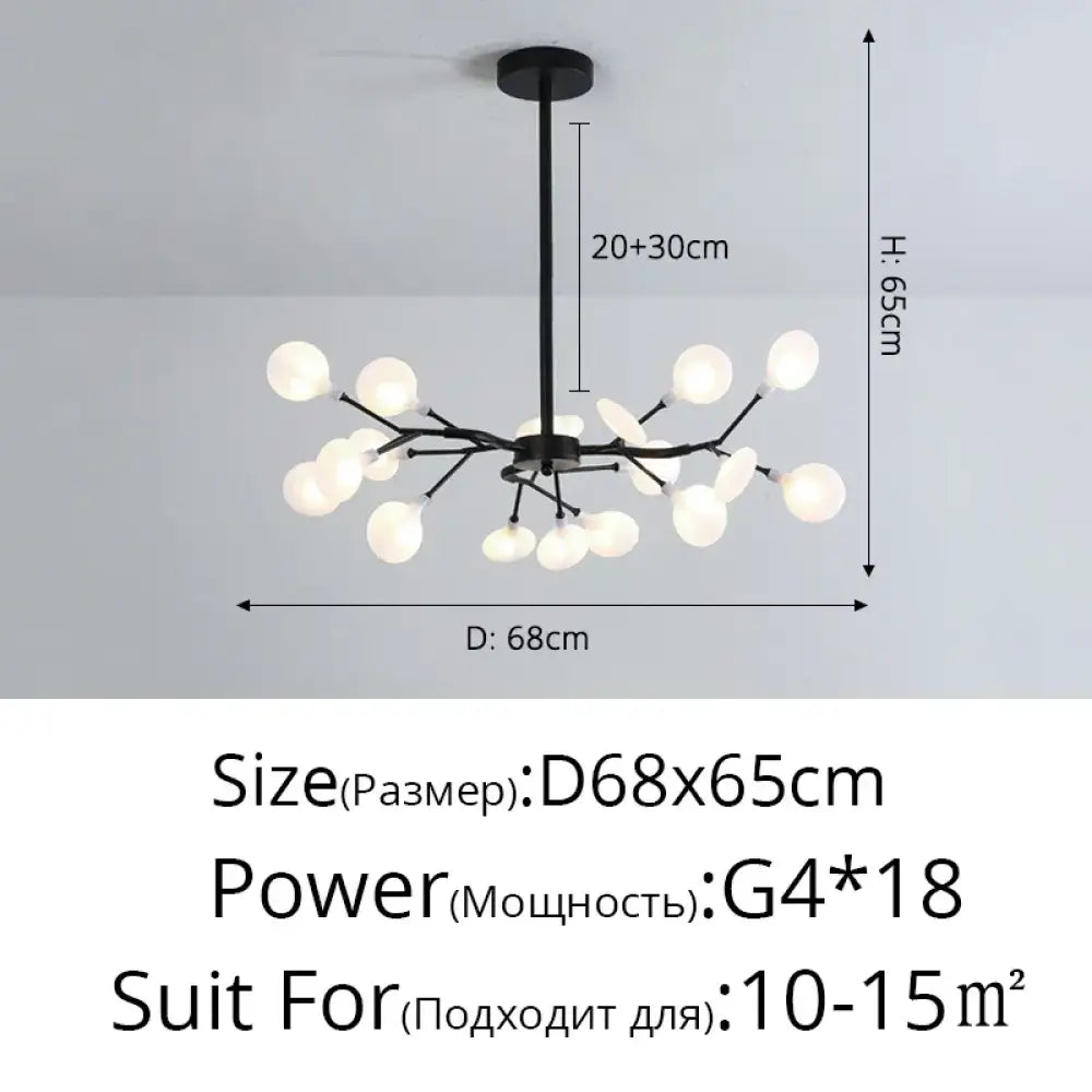 LED Minimalist Modern Gold Chandelier | Bedroom Lighting
