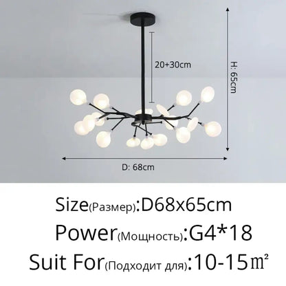 LED Minimalist Modern Gold Chandelier | Bedroom Lighting