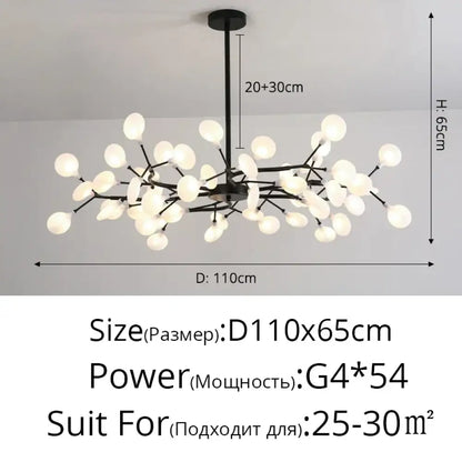 LED Minimalist Modern Gold Chandelier | Bedroom Lighting
